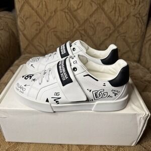 Dolce&Gabbana Kid's Graffiti Grip-Strap Sneakers EU‎ 33 US 2Y NEW $435 Retail!